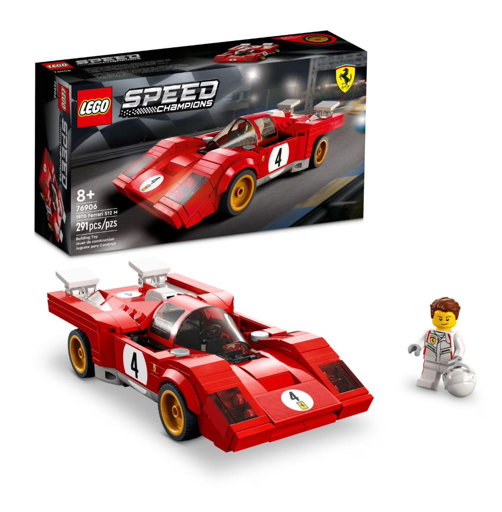 LEGO Speed Champions 1970 Ferrari 512 M 76906 Building Set - Sports Red Race Car