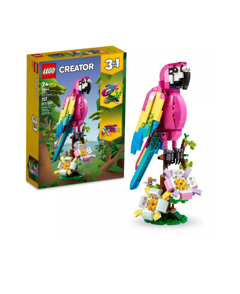 LEGO Creator Exotic Pink Parrot 3in1 Building Toy Set 31144 EXCLUSIVE